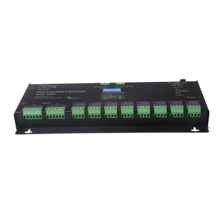 DC12V-24V 24CH 120A DMX 512 LED Decoder DC12V-24V 24CH 120A DMX 512 LED Decoder